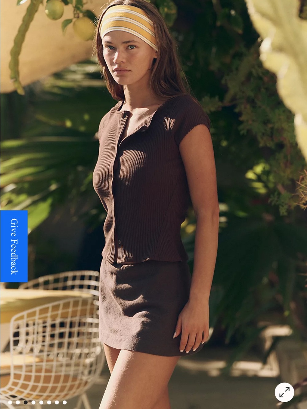 My Little Micro Mini Cotton-Linen Skort